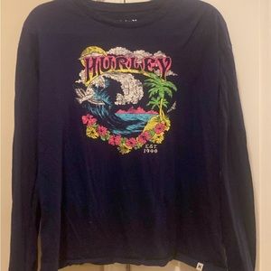 Hurley girls long sleeve tshirt. Navy